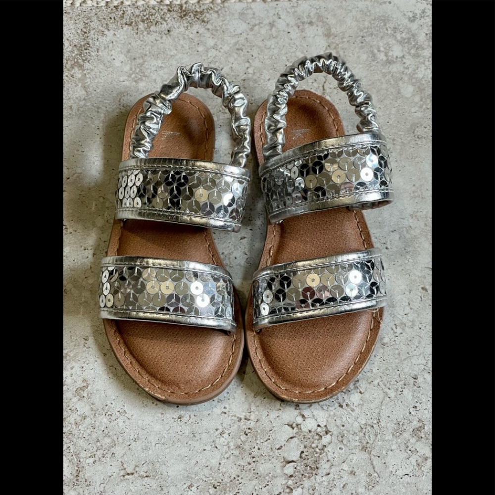 Girls Silver Sandals
